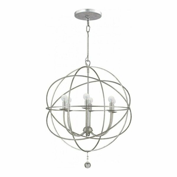 Crystorama Six Light Olde Silver Up Chandelier 9226-OS